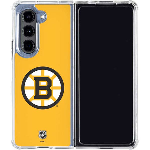 NHL Boston Bruins Solid Background Galaxy Z Fold5 5G Clear Case